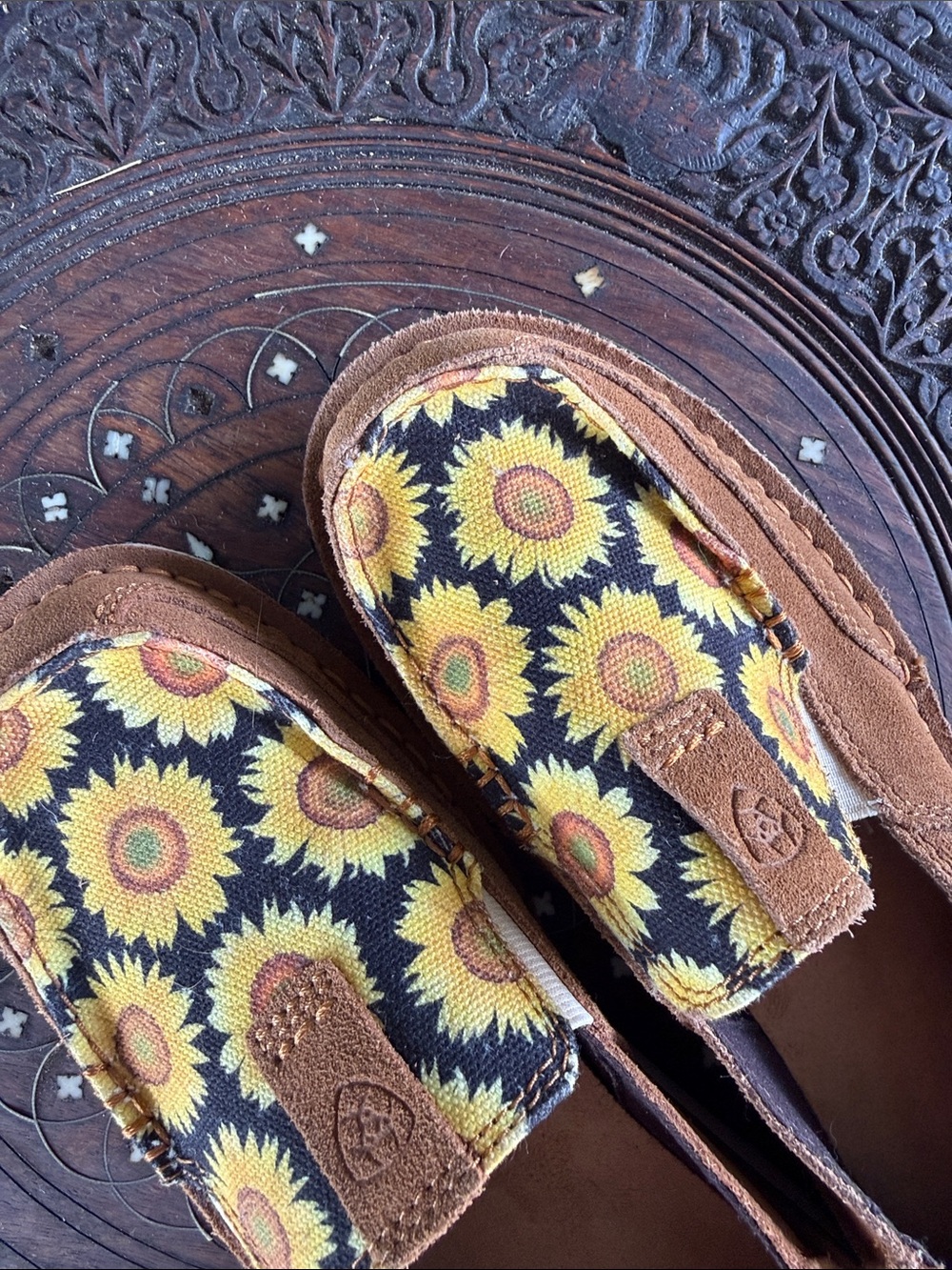 Ariat Sunflower Canvas Slip-Ons in Yellow and Brown - Picture 6 of 8